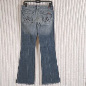 Y2K  7 For All Mankind low rise  'A' Pocket Flare Jeans. 27